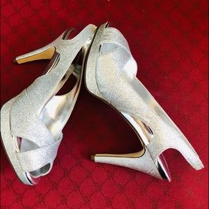 Silver Formal Slingbacks